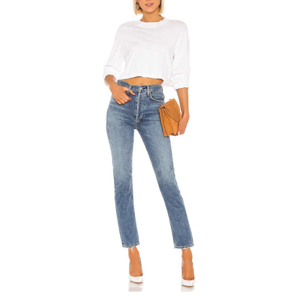 AGOLDE Riley High Rise Straight Crop Jeans - Picture 3 of 7